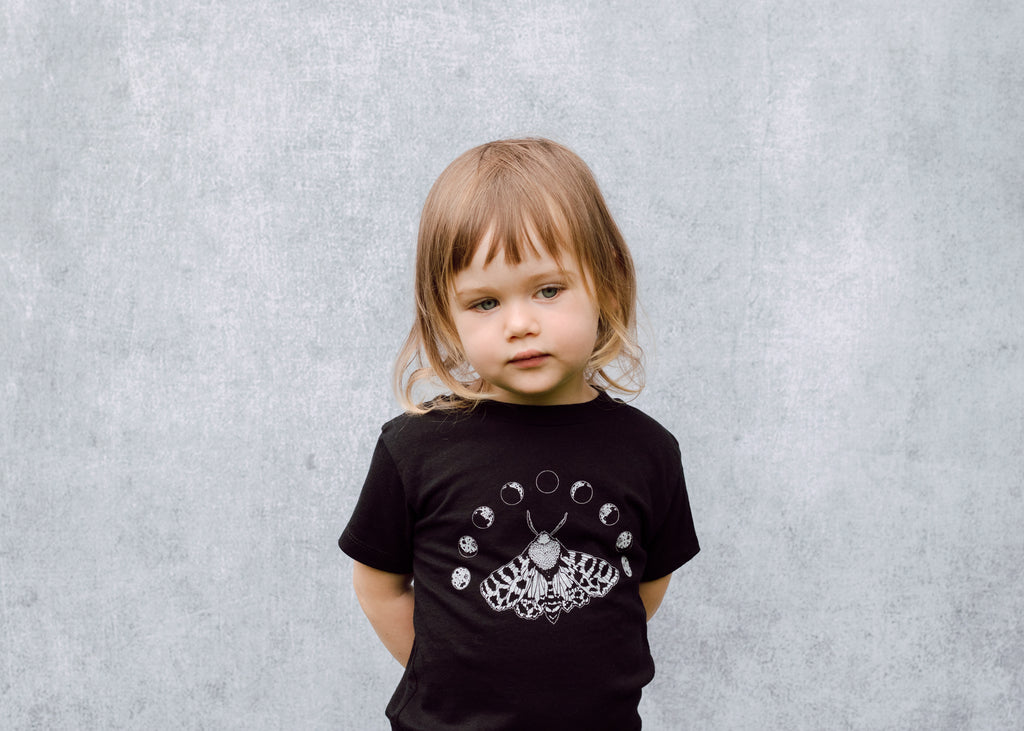 Kids Tiger Moth and Moon Phase T-Shirt