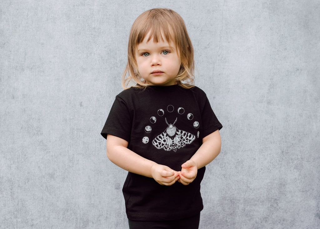 Kids Tiger Moth and Moon Phase T-Shirt