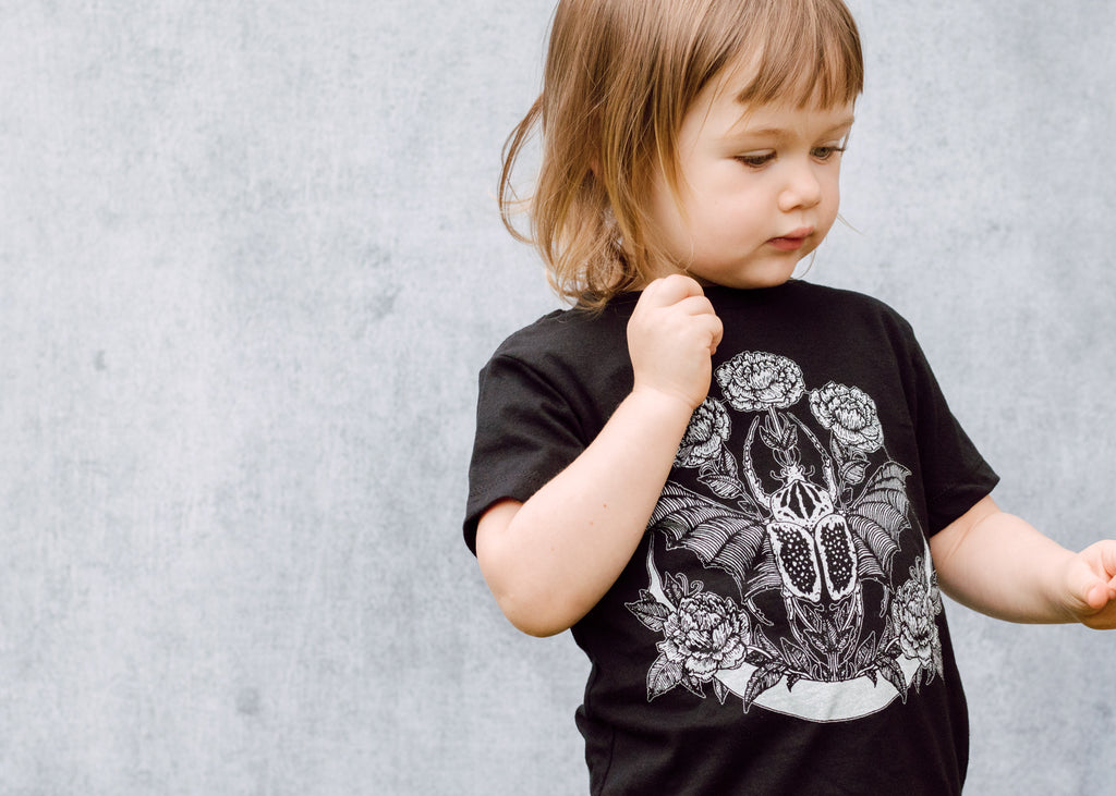 Kids Goliathus Beetle and Crescent Moon T-Shirt