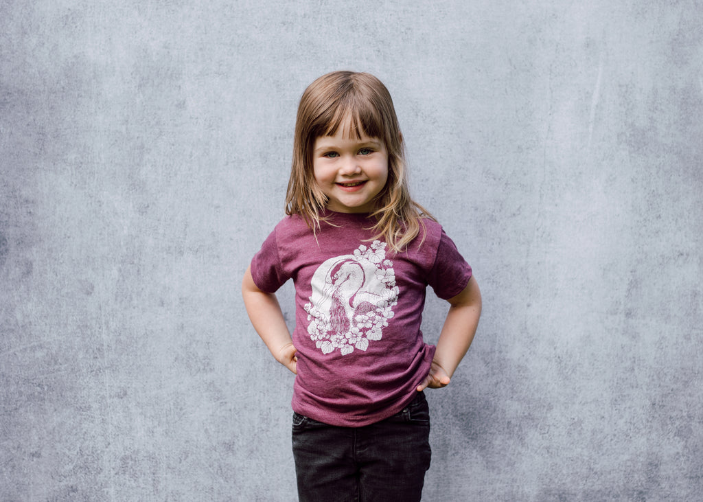 Kids Heron and Nasturtium T-Shirt