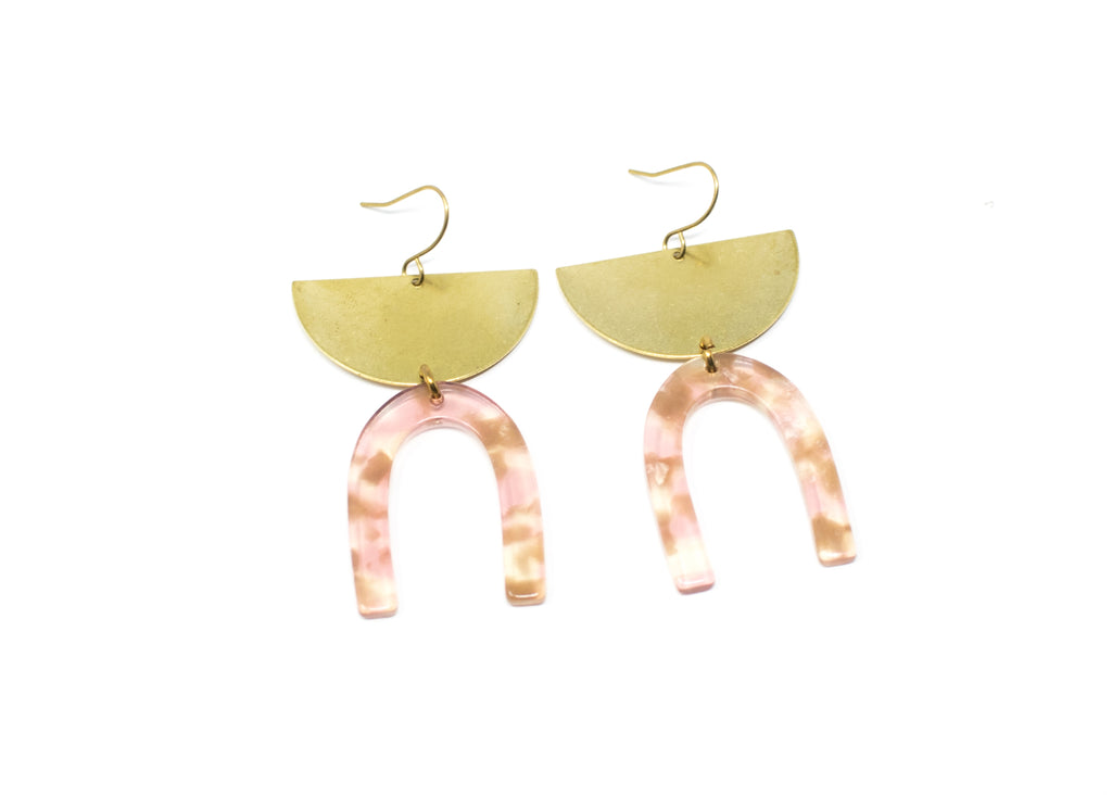 Pink Helix Earrings
