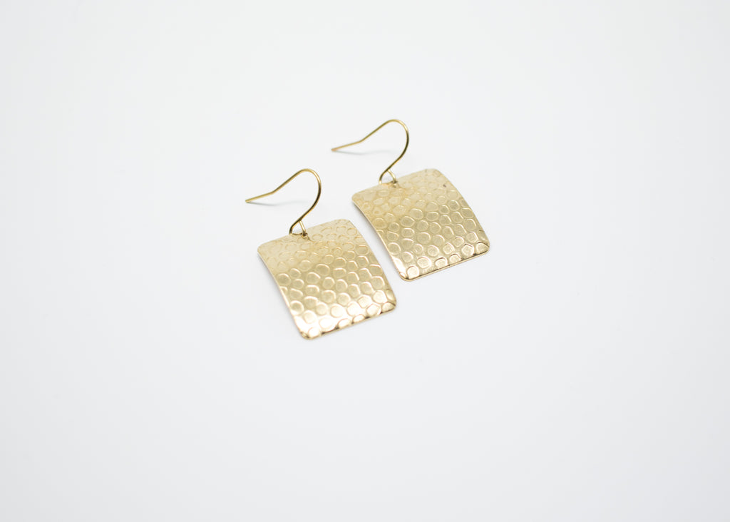 Brass Wave Earrings