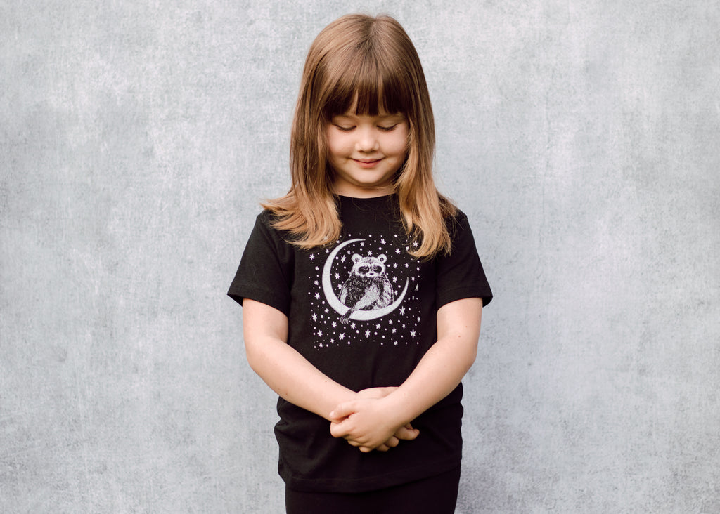 Kids Raccoon and Moon T-Shirt