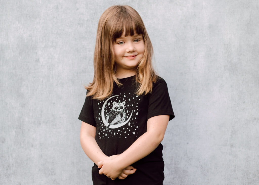Kids Raccoon and Moon T-Shirt