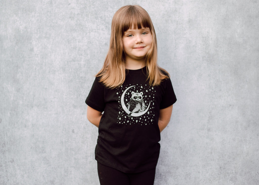 Kids Raccoon and Moon T-Shirt