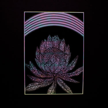 Holographic Protea Print