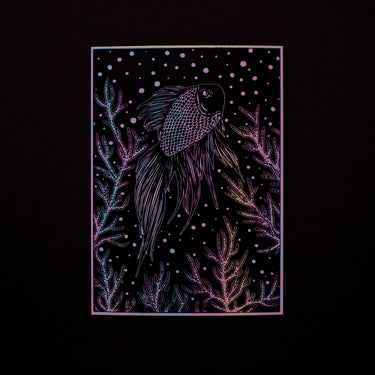 Holographic Goldfish Print