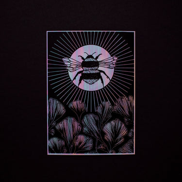 Holographic Bee Print