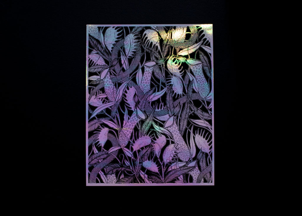 Holographic Carnivorous Plant Poster