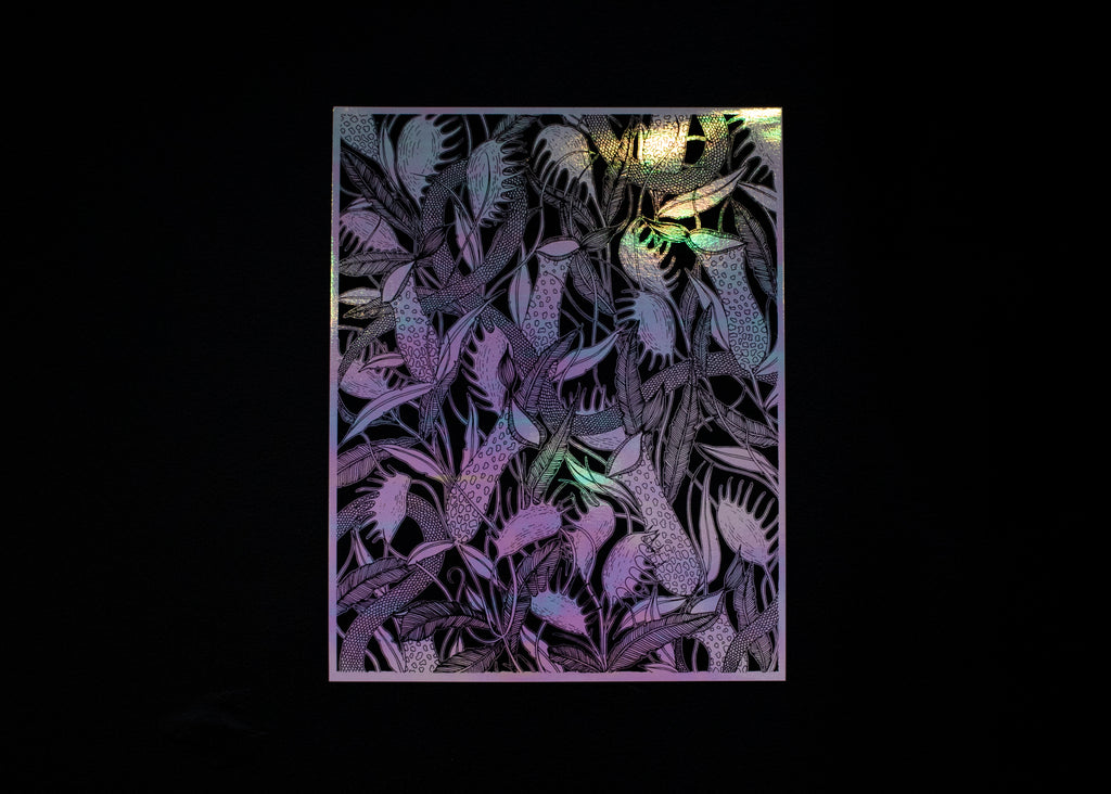 Holographic Carnivorous Plant Poster