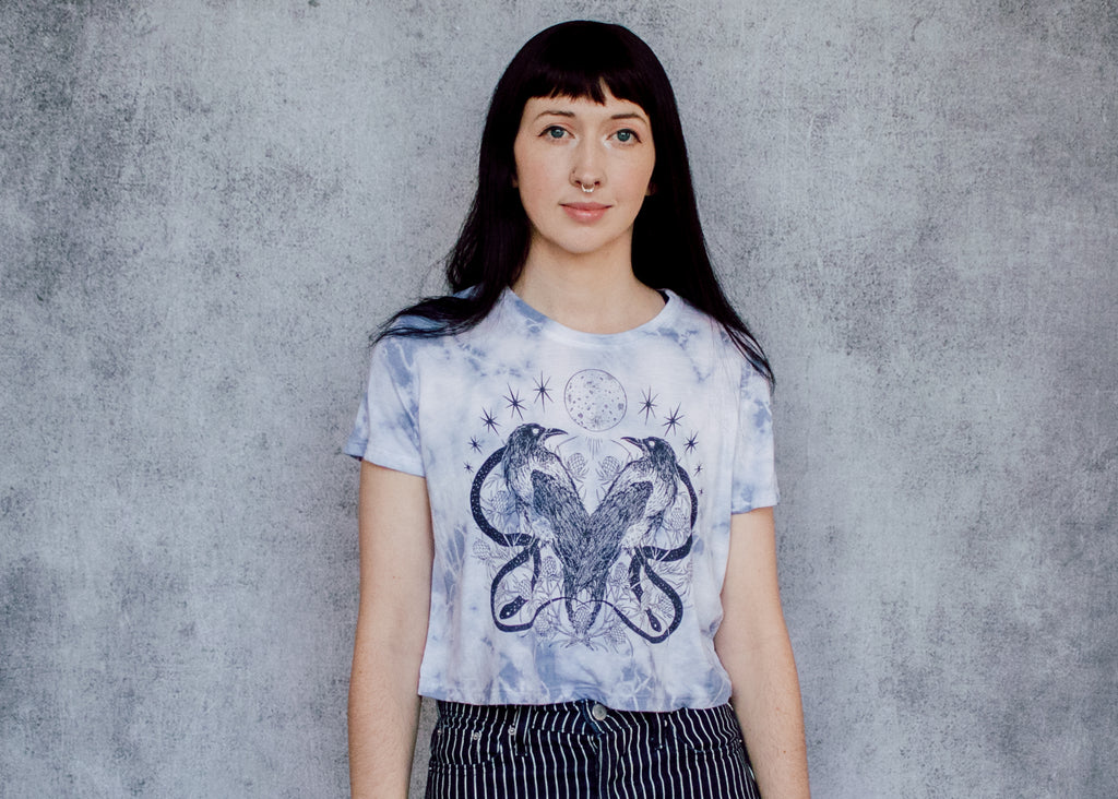 Storm Tie Dye Crop Tee