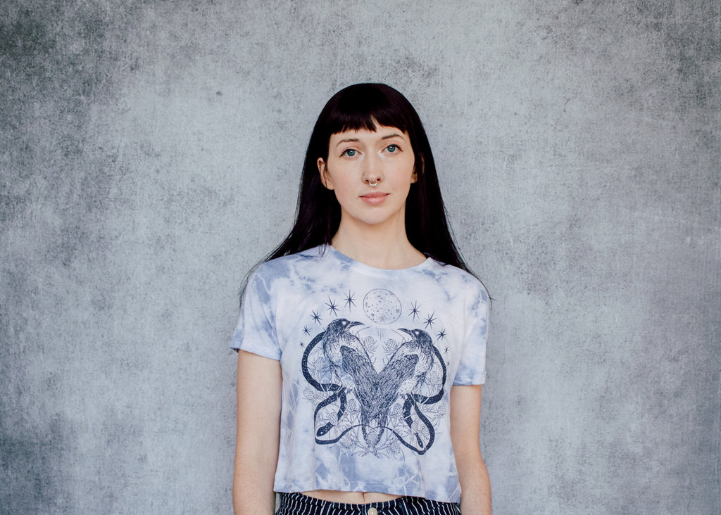 Storm Tie Dye Crop Tee