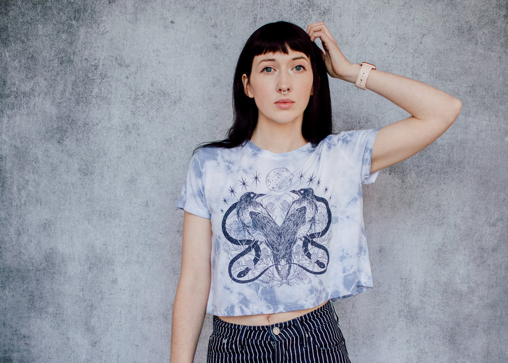 Storm Tie Dye Crop Tee