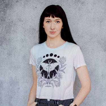 Luna Moth Tie Dye Crop Tee