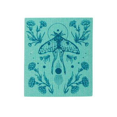 Mint Moth Shrine Swedish Dishcloth