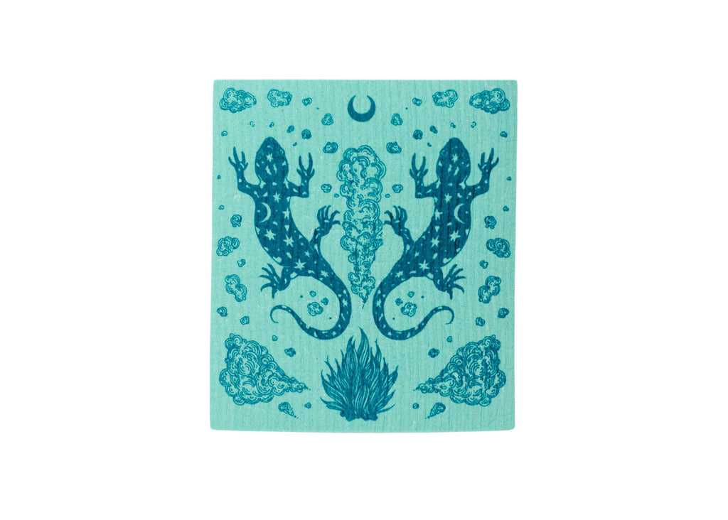 Mint Salamander Shrine Swedish Dishcloth