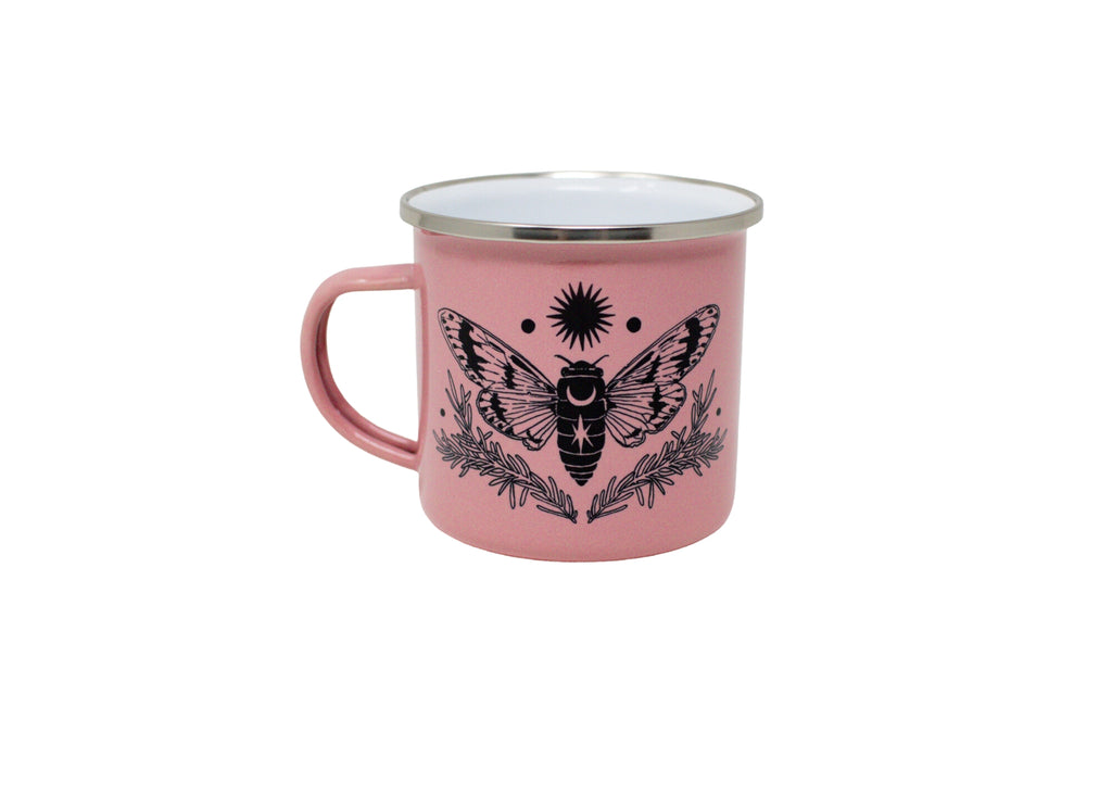 Pink Cicada Camp Mug