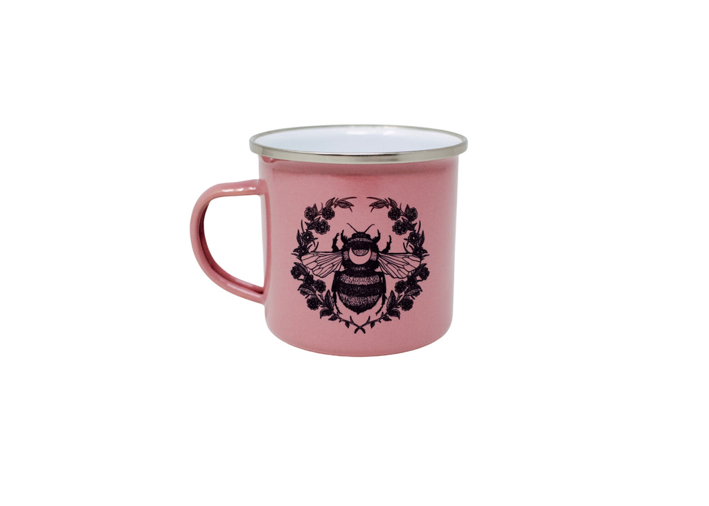 Pink Bee Camp Mug