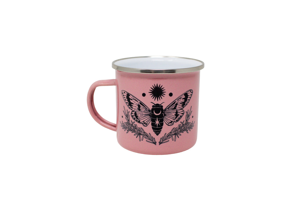 Pink Cicada Camp Mug