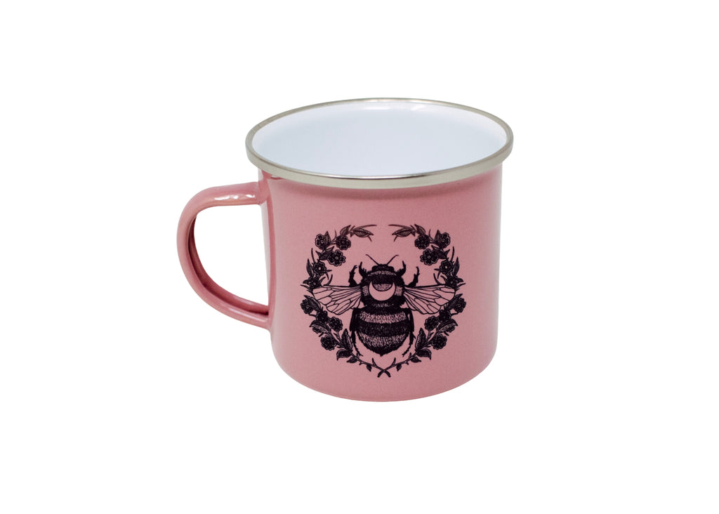 Pink Bee Camp Mug