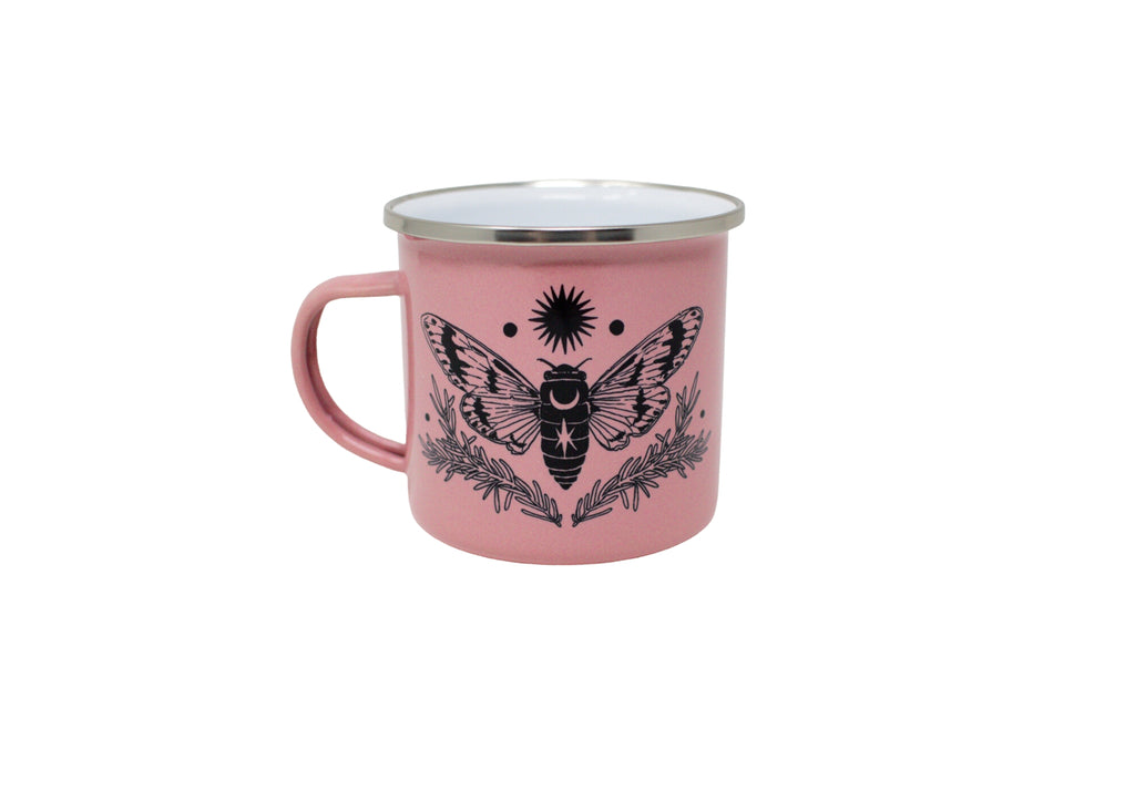 Pink Cicada Camp Mug