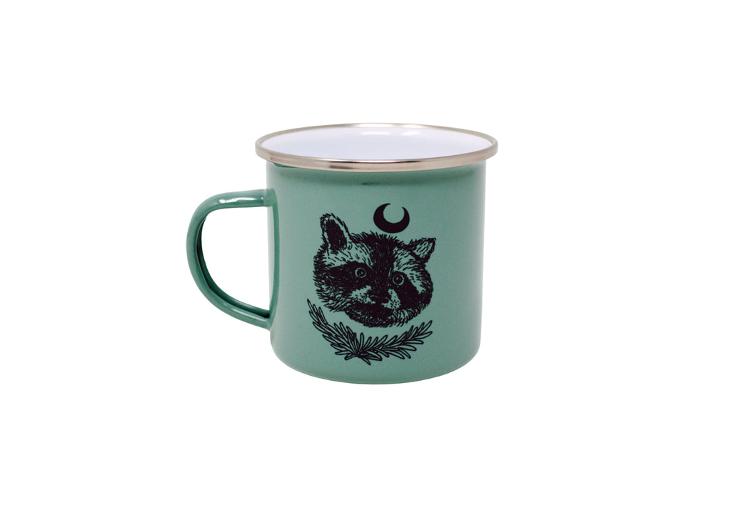 Green Raccoon Camp Mug
