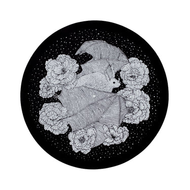Bat and Peonies Slipmat