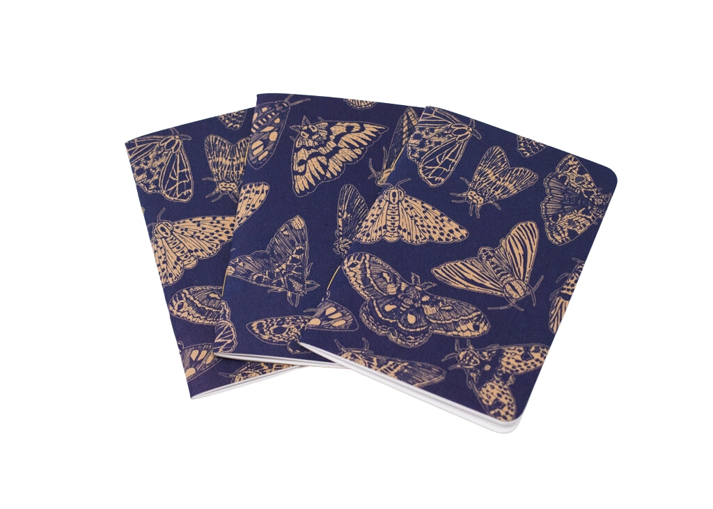 Moth Natural Kraft Pattern Notebook