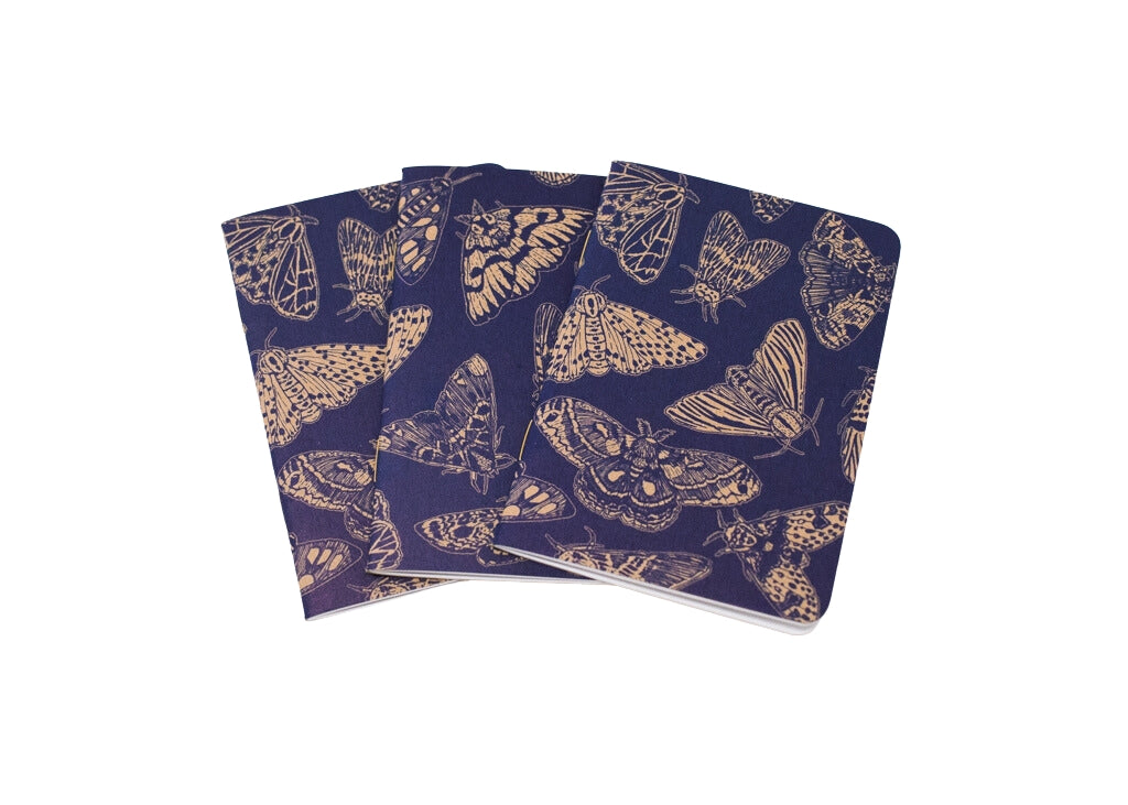 Moth Natural Kraft Pattern Notebook