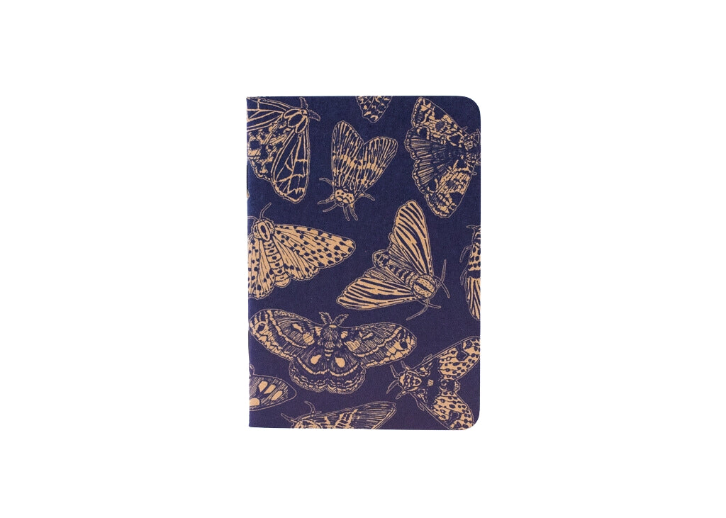 Moth Natural Kraft Pattern Notebook