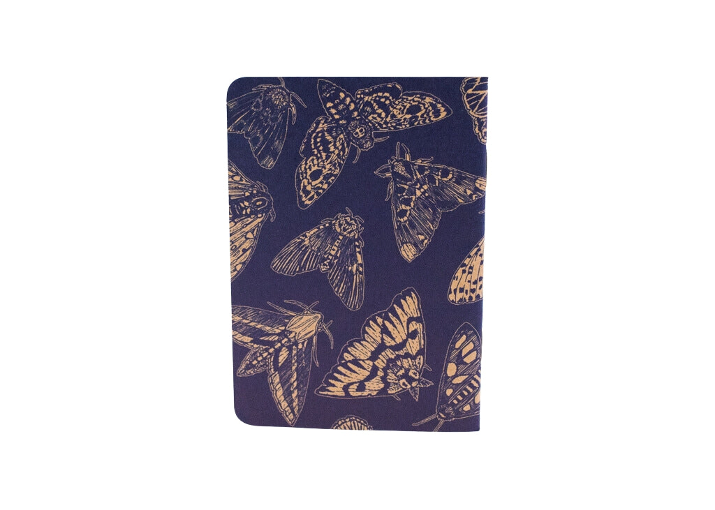 Moth Natural Kraft Pattern Notebook
