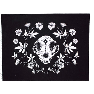 Cat Skull and Cinquefoil Back Patch