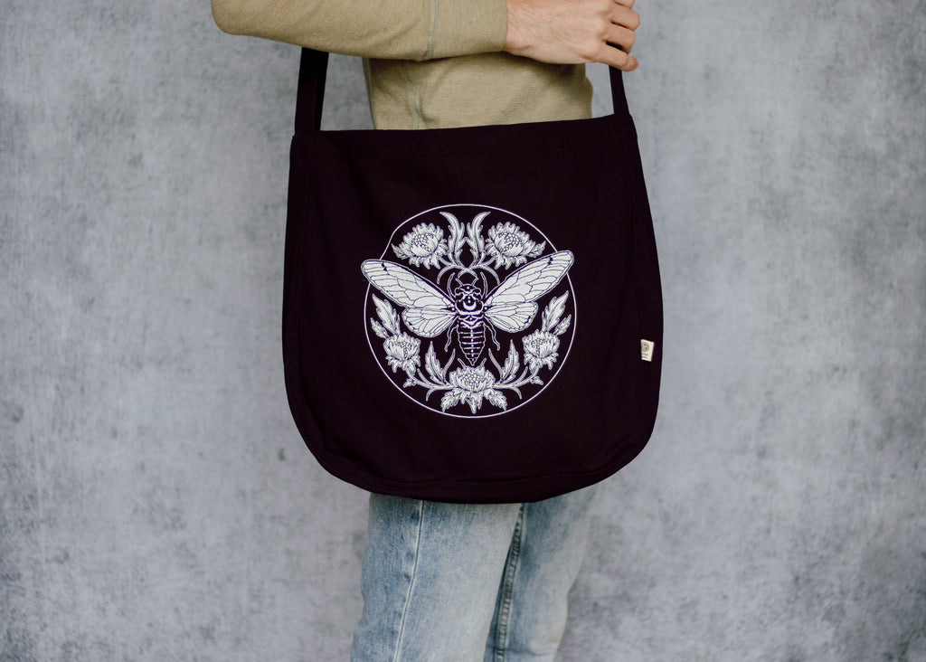 Cicada Floral Slouch Bag