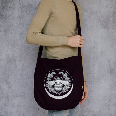 Bee and Crescent Slouch Bag