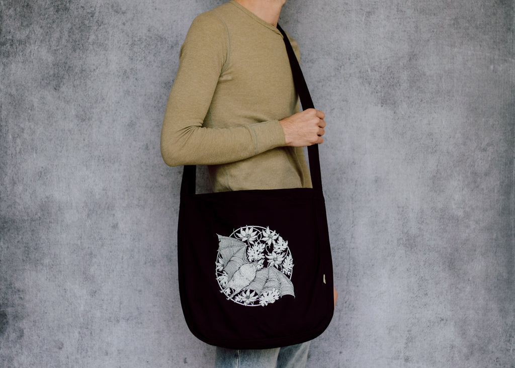 Floral Bat Slouch Bag