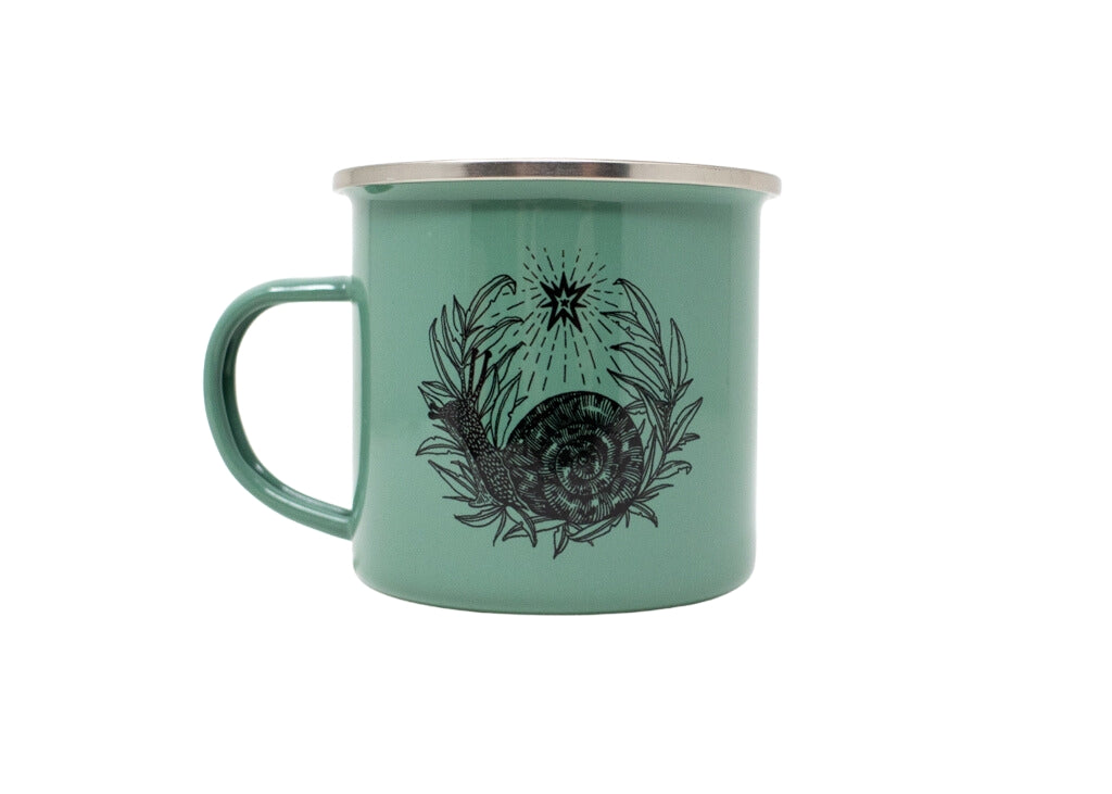 Green Snail Camp Mug