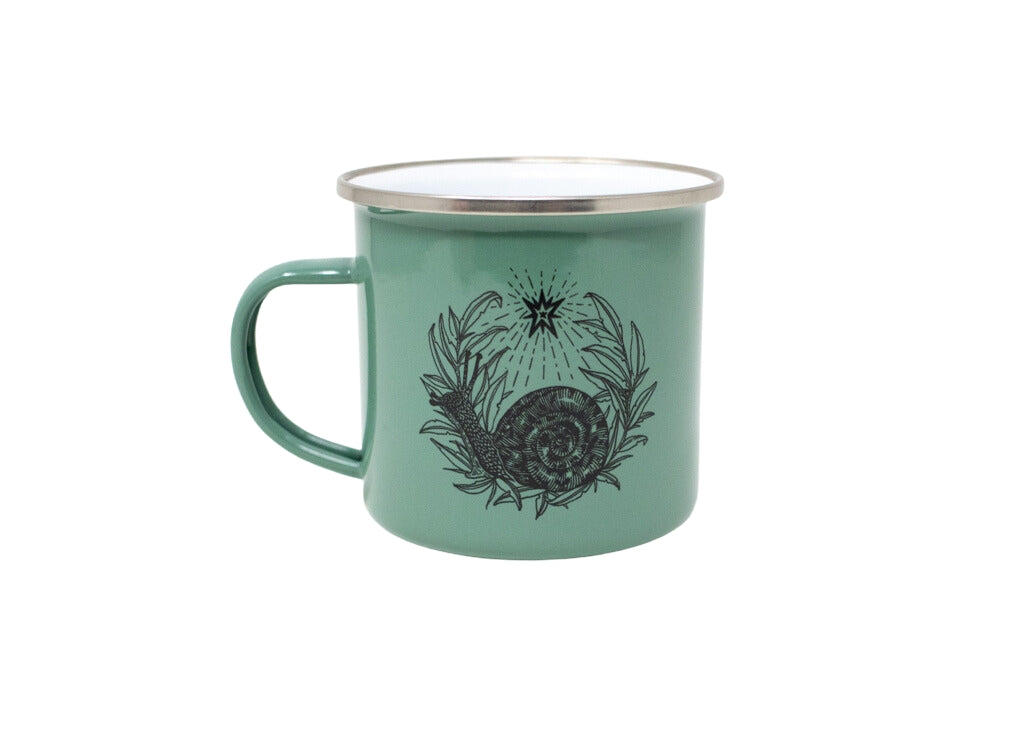 Green Snail Camp Mug