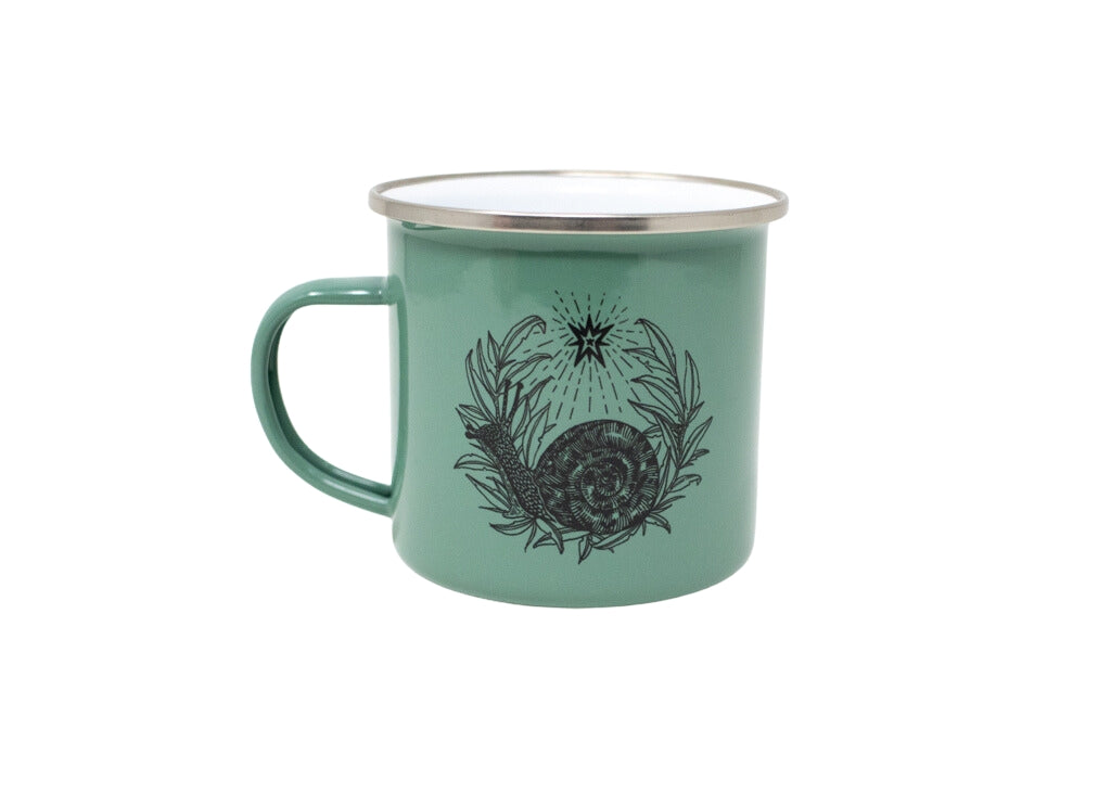 Green Snail Camp Mug