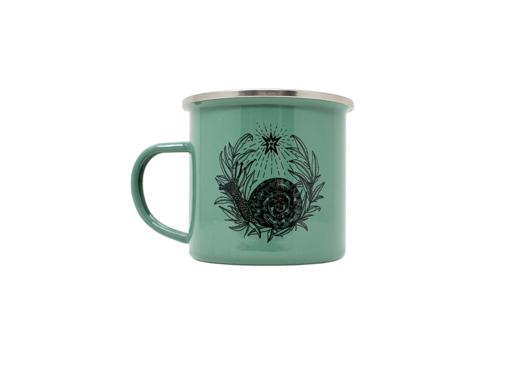 Green Snail Camp Mug