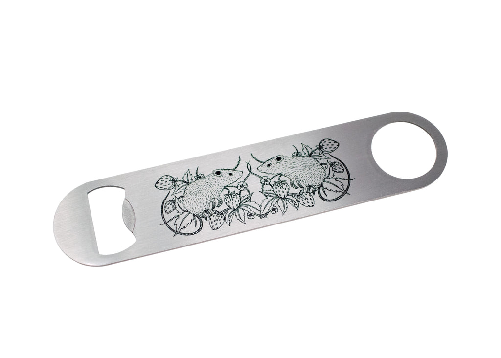 Mice and Strawberries Bottle Opener