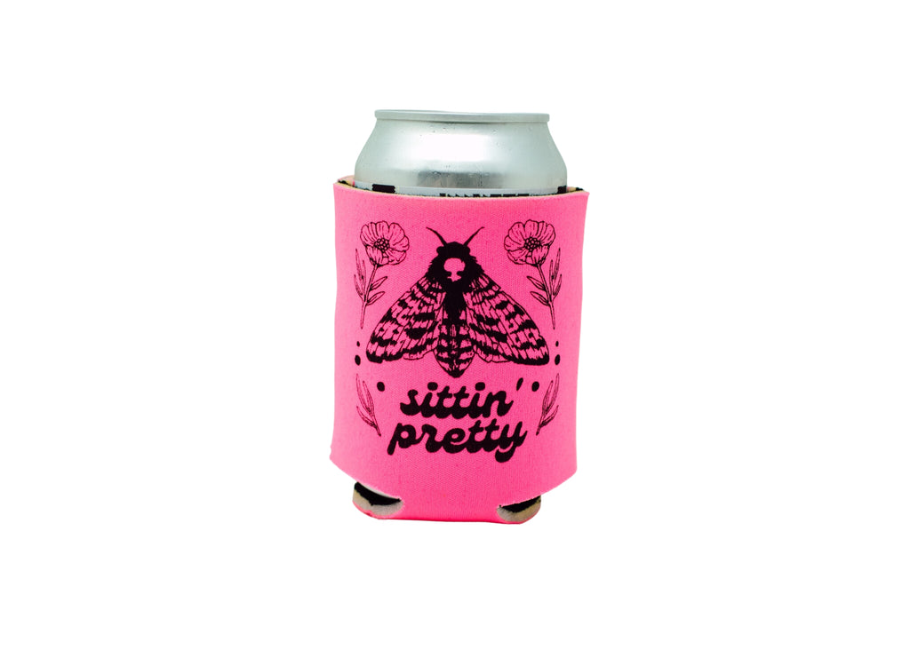 Pink Moth Can Holder