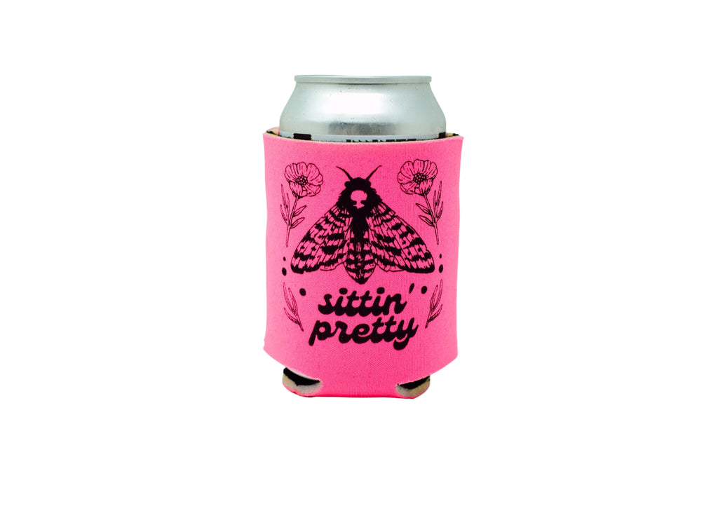 Pink Moth Can Holder