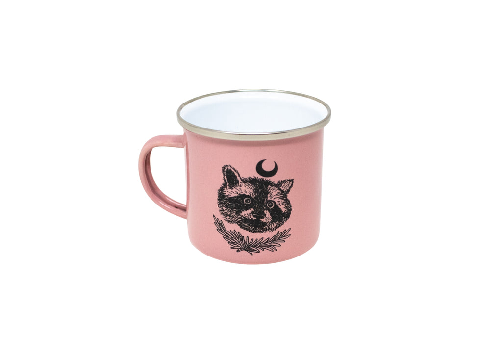 Pink Raccoon Camp Mug