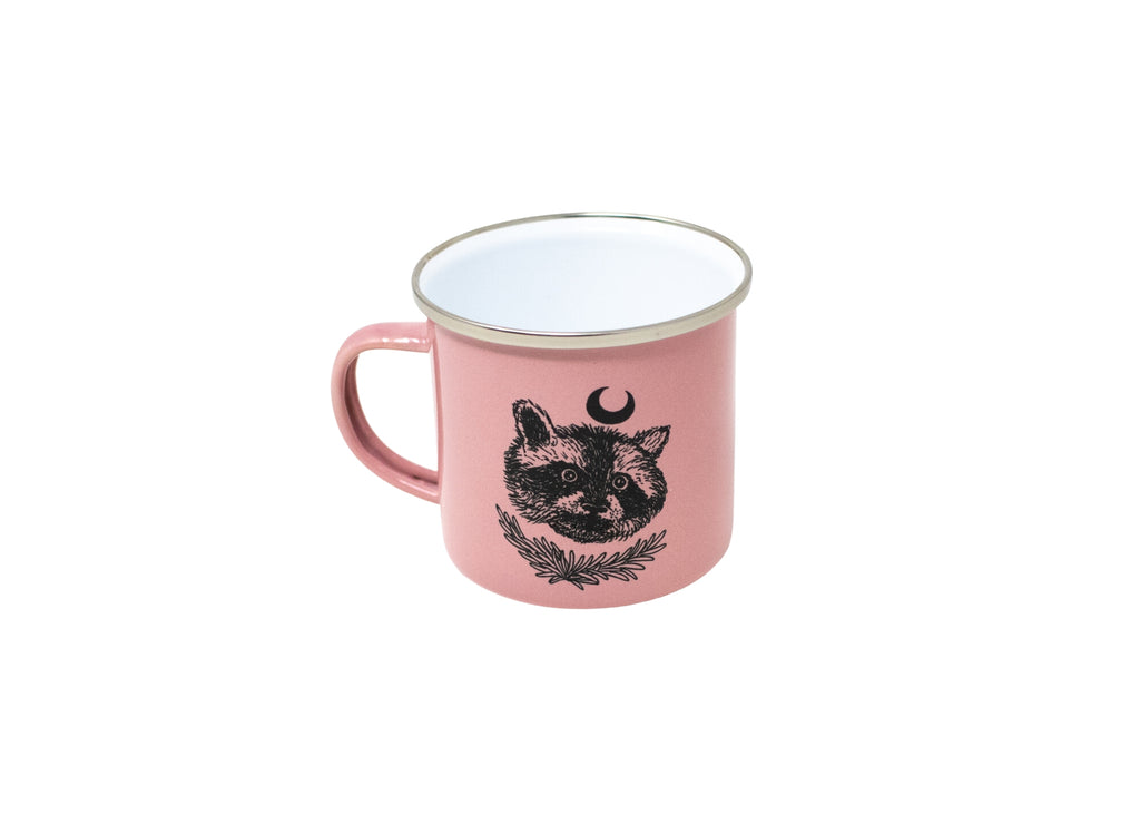 Pink Raccoon Camp Mug