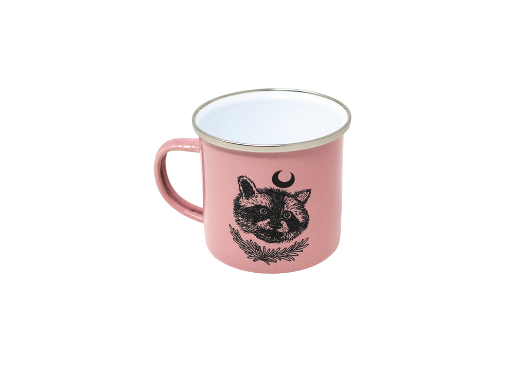 Pink Raccoon Camp Mug