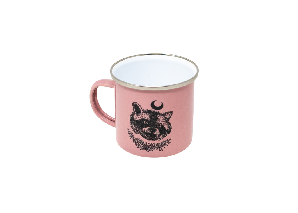 Pink Raccoon Camp Mug