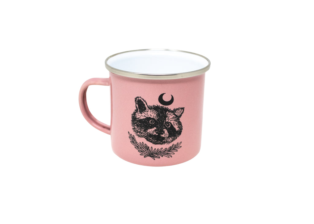 Pink Raccoon Camp Mug