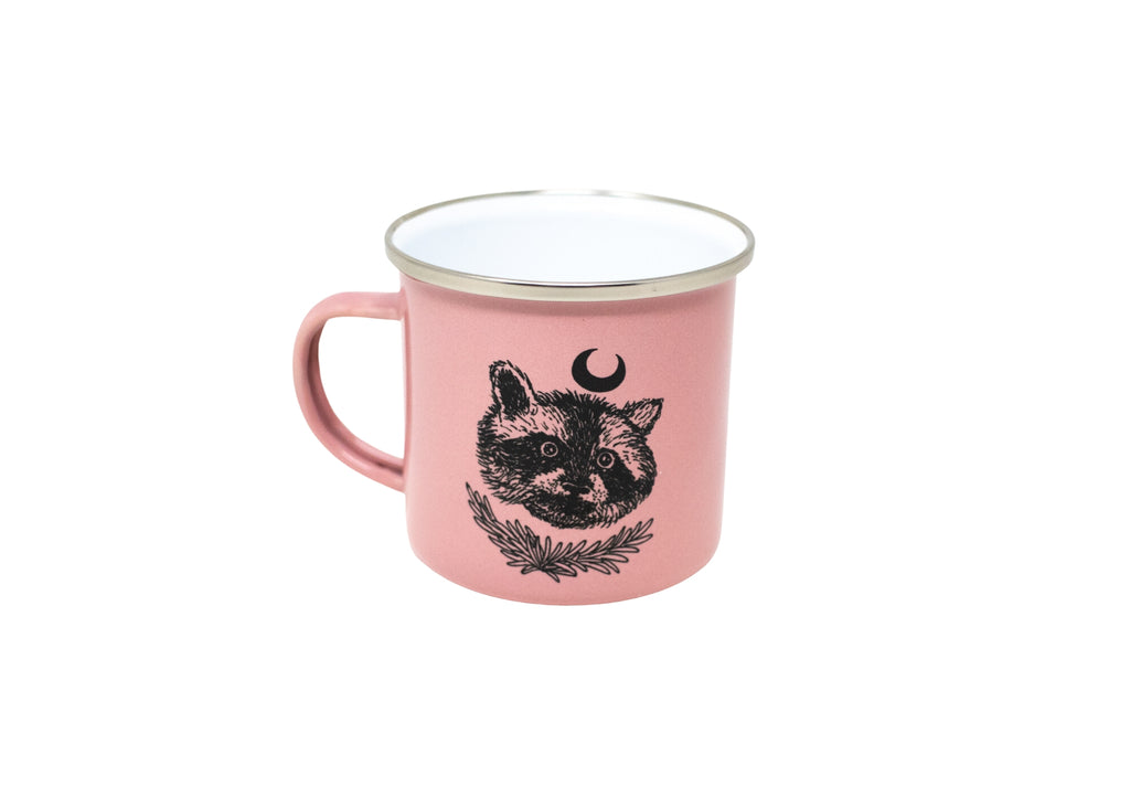 Pink Raccoon Camp Mug