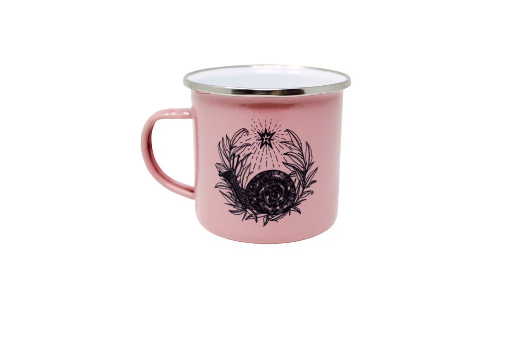 Pink Snail Camp Mug