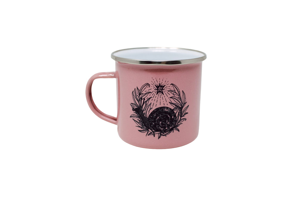 Pink Snail Camp Mug